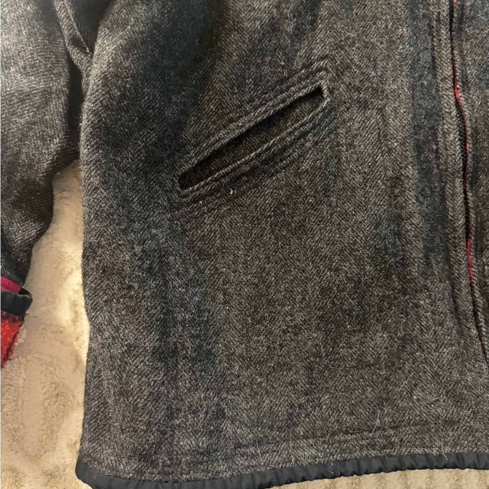 Vintage homemade wool and flannel men’s coat fits like a size large. - Picture 4 of 8